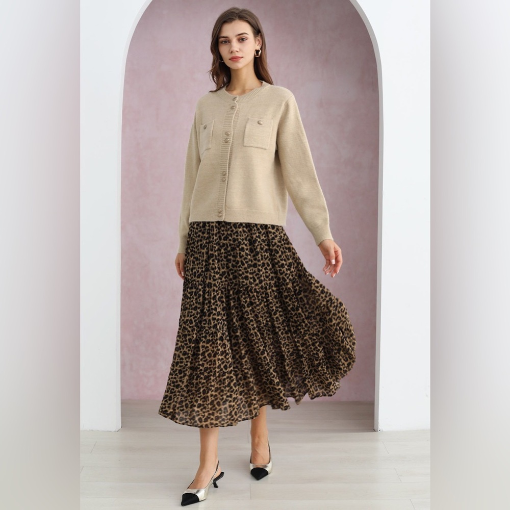 Chicwish Leopard Print Maxi Skirt